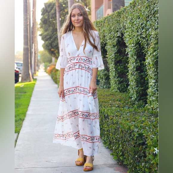 Endless Rose Dresses & Skirts - Revolve: Endless Rose Floral White Maxi Dress
